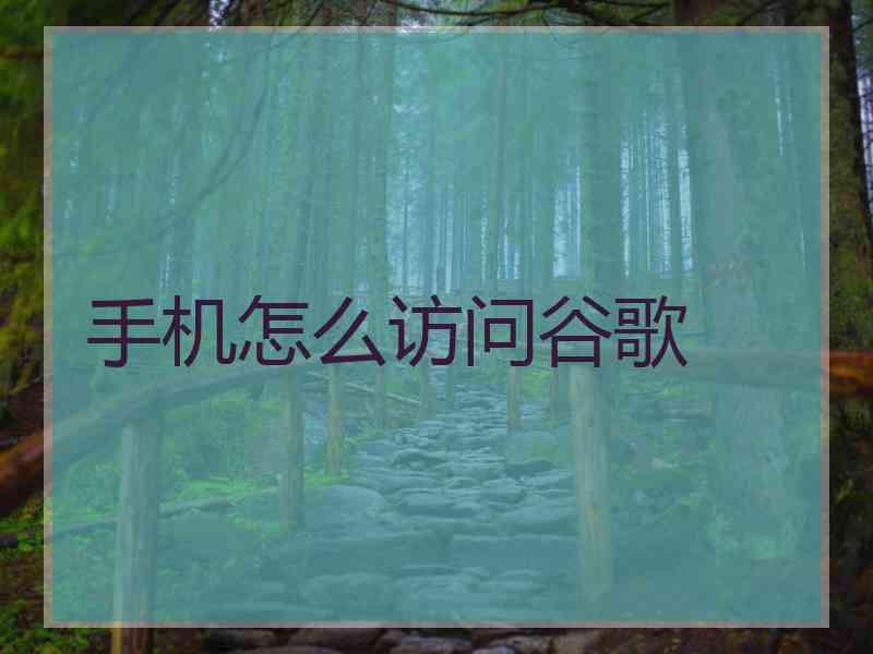 手机怎么访问谷歌