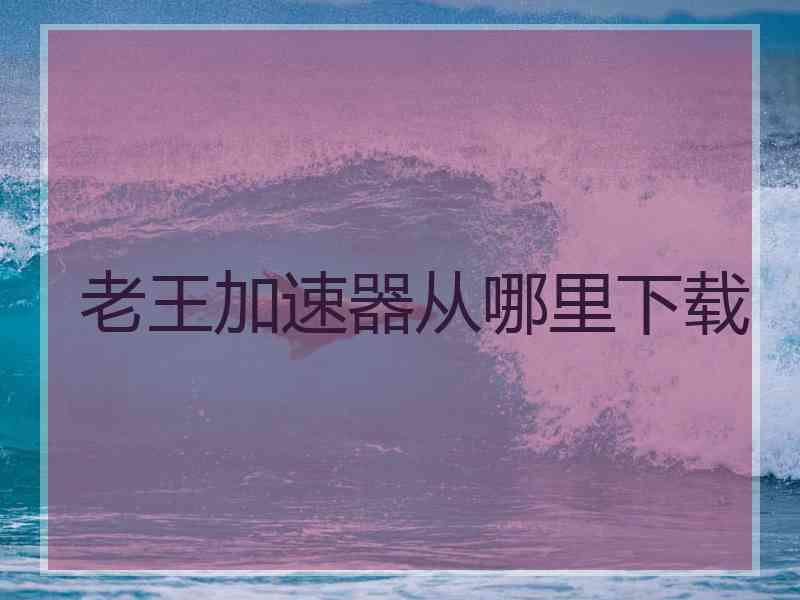 老王加速器从哪里下载
