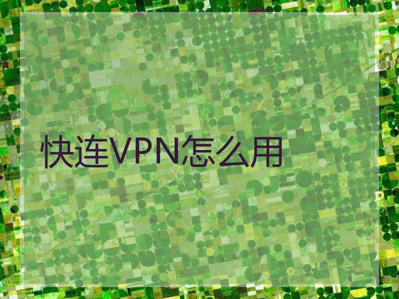 快连VPN怎么用