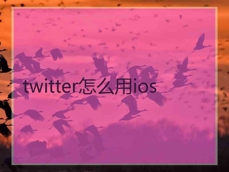 twitter怎么用ios