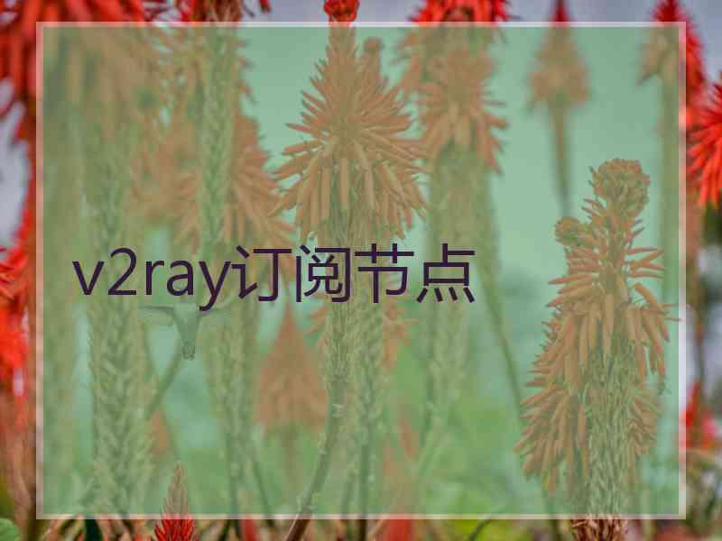 v2ray订阅节点