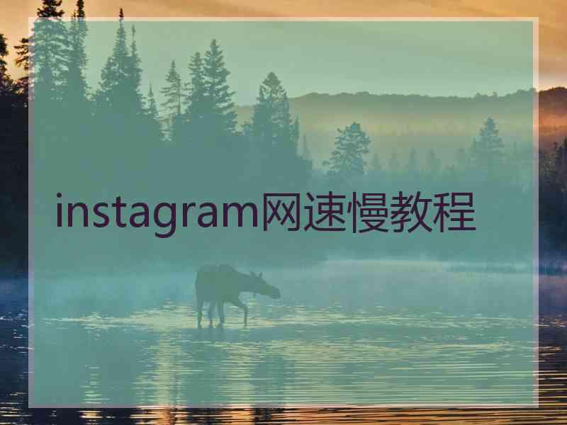 instagram网速慢教程