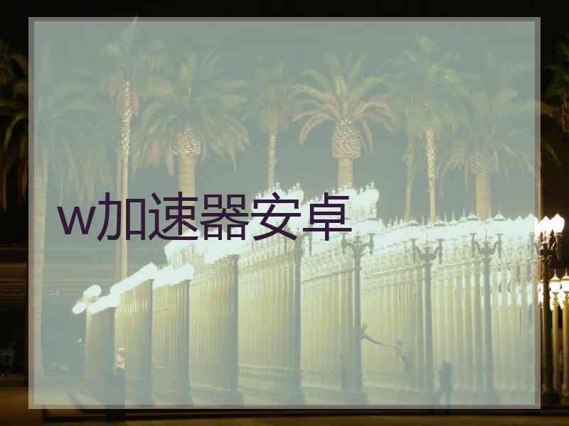 w加速器安卓