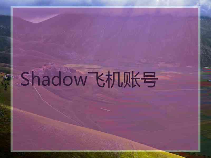 Shadow飞机账号