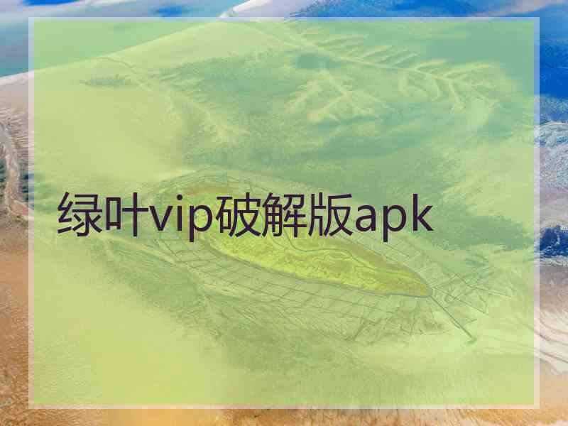 绿叶vip破解版apk