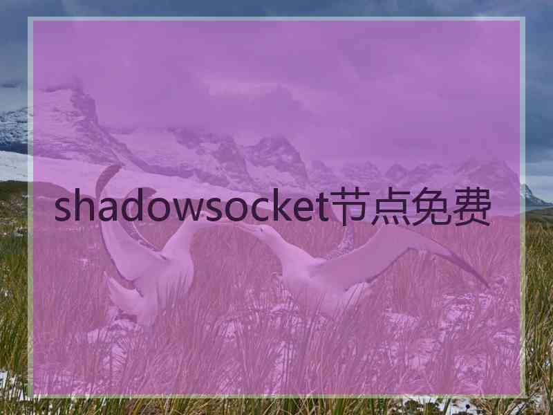 shadowsocket节点免费