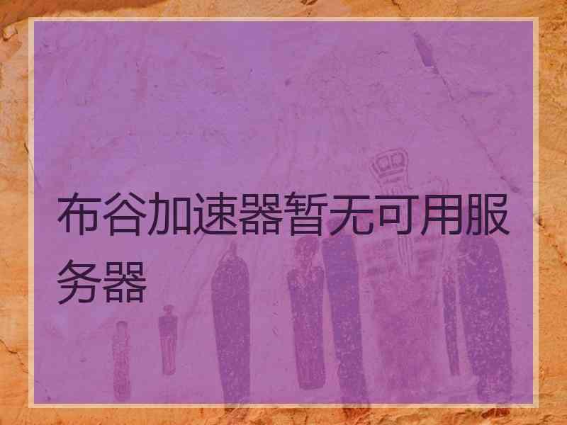 布谷加速器暂无可用服务器