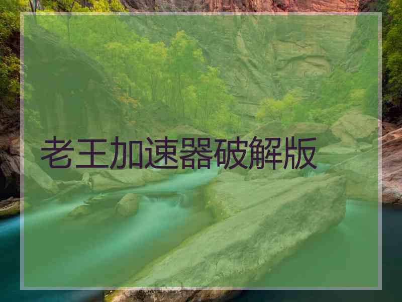 老王加速器破解版