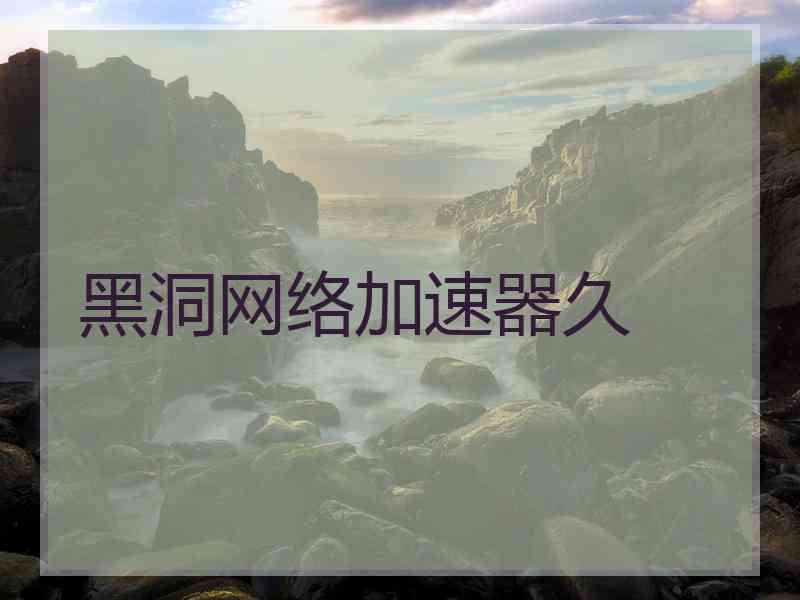 黑洞网络加速器久