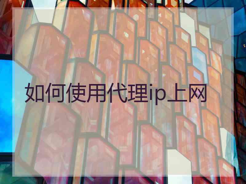 如何使用代理ip上网