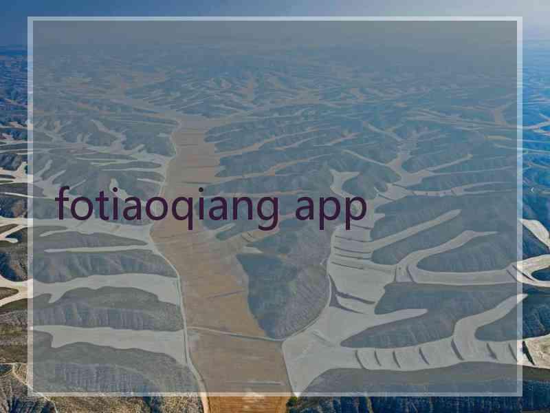 fotiaoqiang app