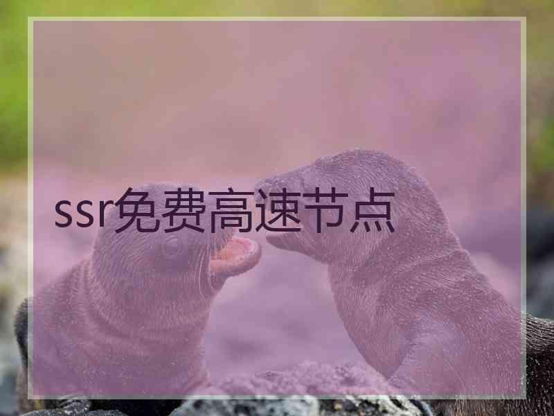 ssr免费高速节点