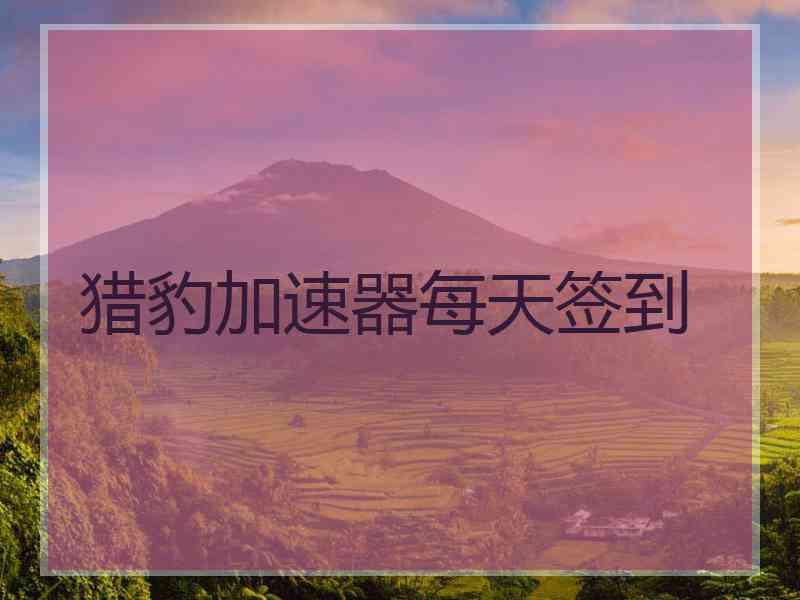 猎豹加速器每天签到