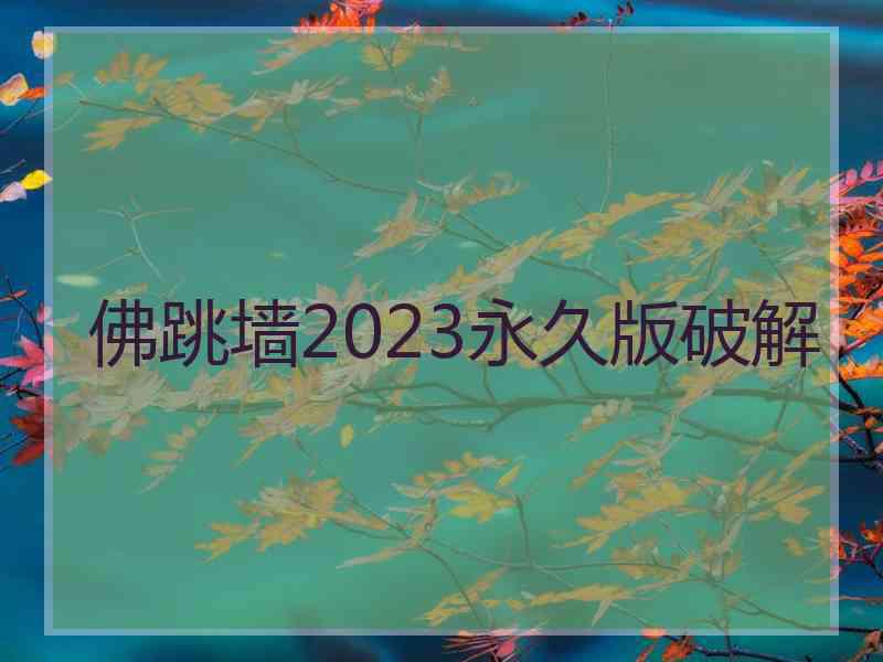 佛跳墙2023永久版破解