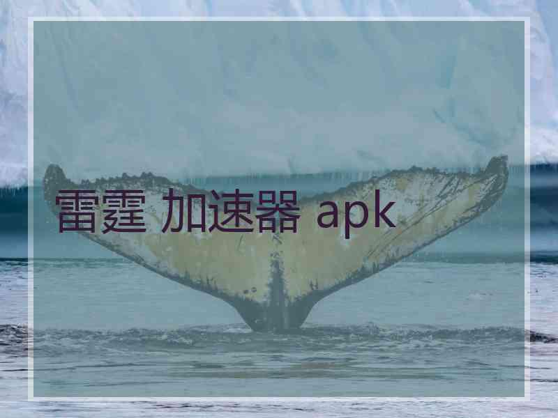 雷霆 加速器 apk