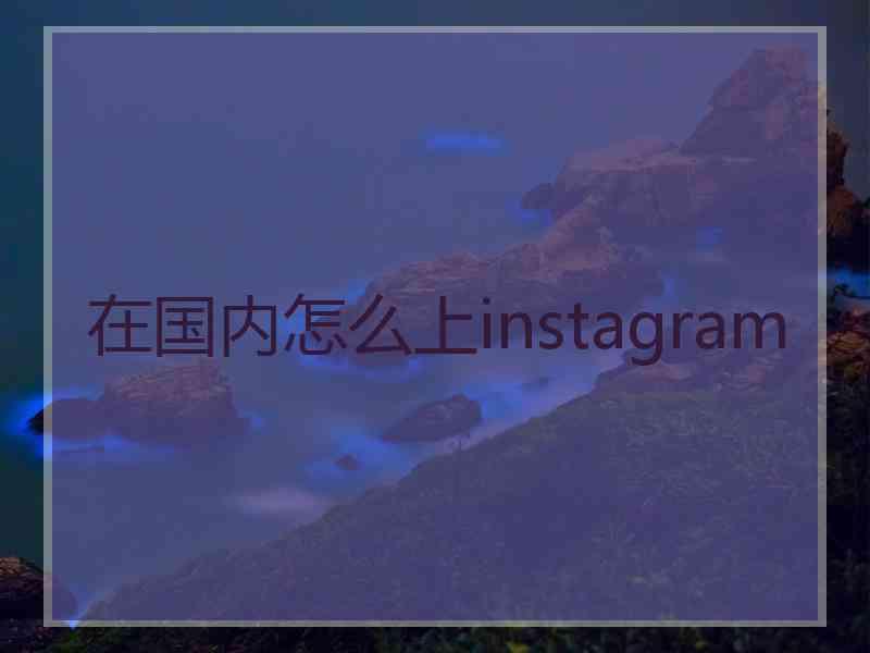 在国内怎么上instagram