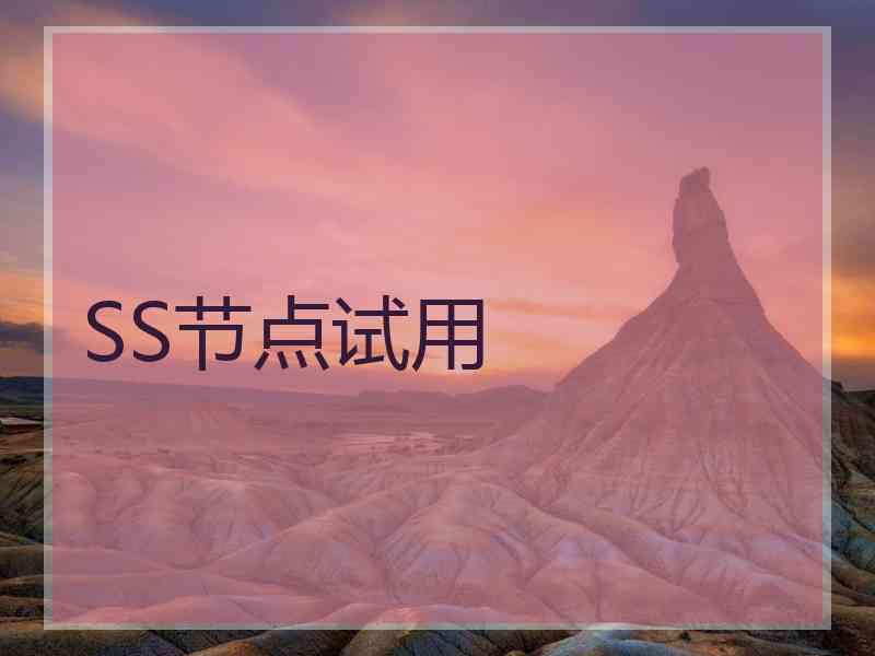 SS节点试用