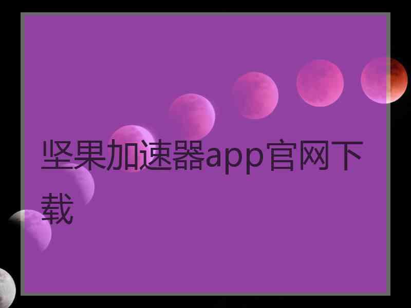 坚果加速器app官网下载