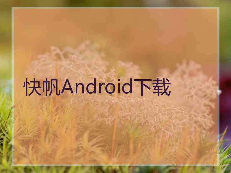 快帆Android下载