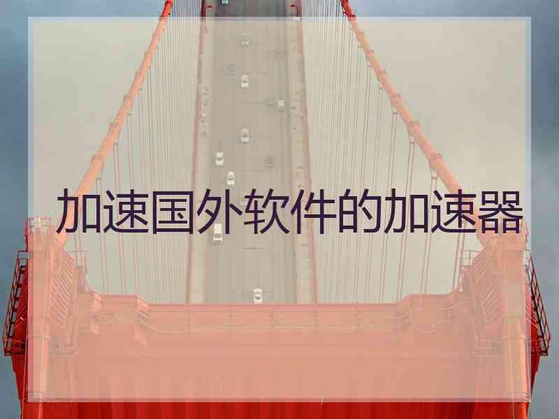 加速国外软件的加速器