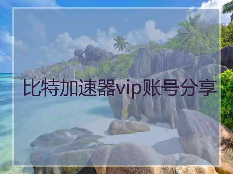 比特加速器vip账号分享