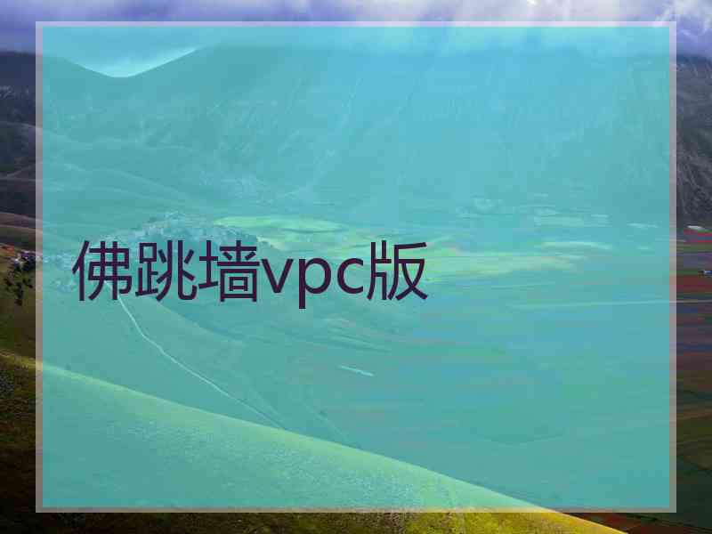 佛跳墙vpc版