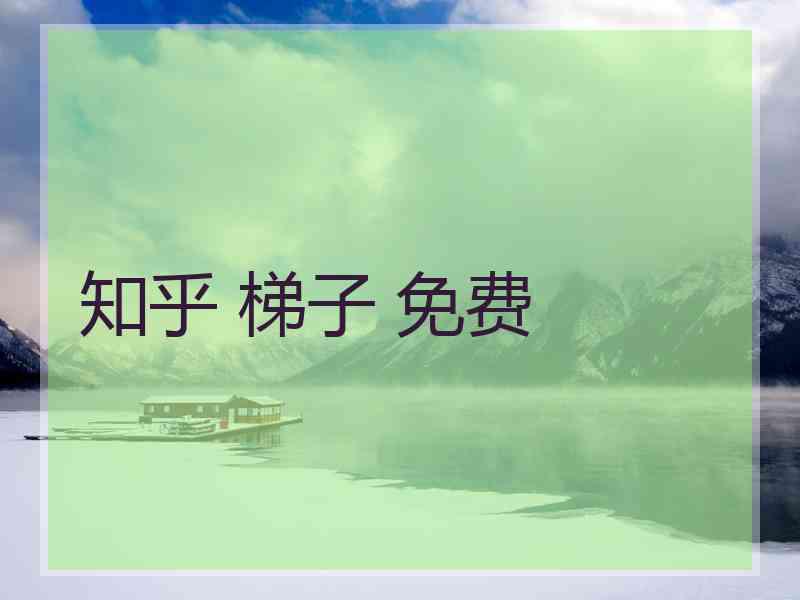 知乎 梯子 免费
