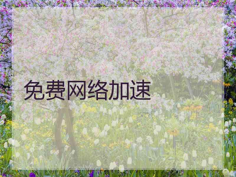 免费网络加速