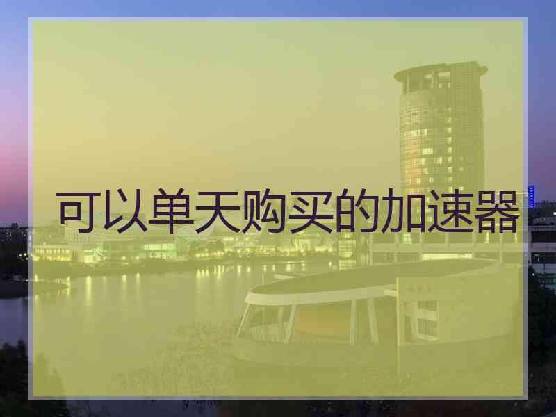 可以单天购买的加速器