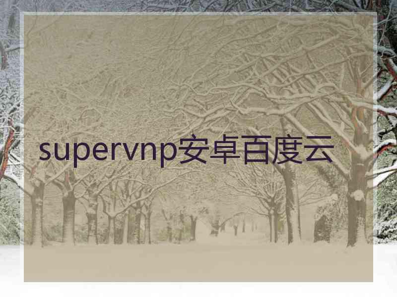supervnp安卓百度云