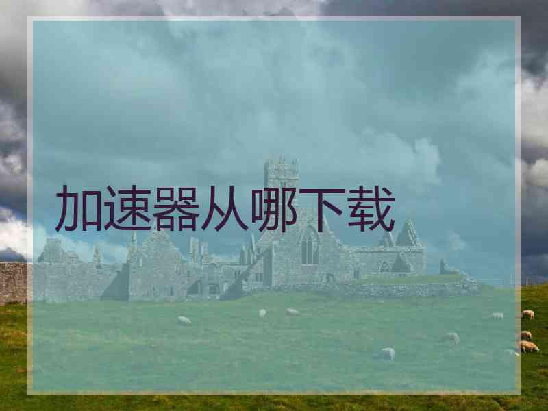 加速器从哪下载
