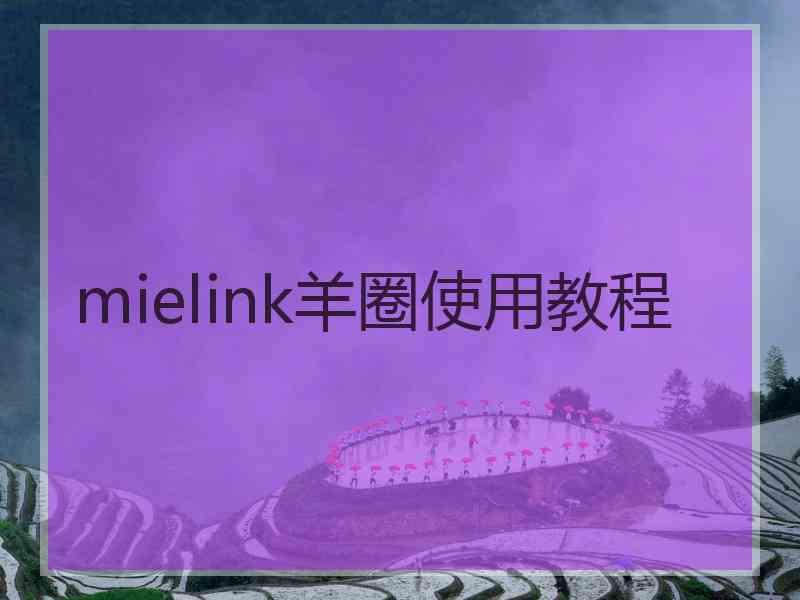 mielink羊圈使用教程