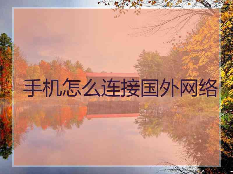 手机怎么连接国外网络