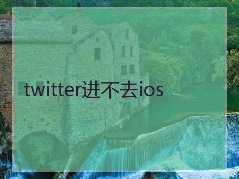 twitter进不去ios