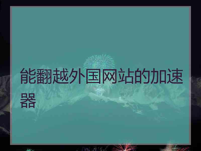 能翻越外国网站的加速器