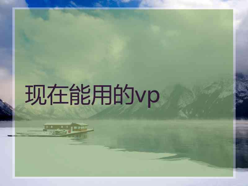 现在能用的vp