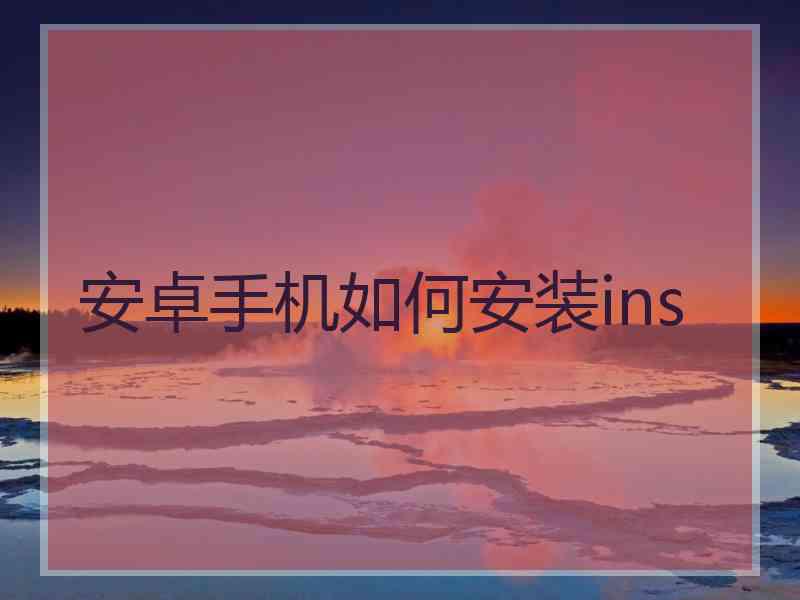 安卓手机如何安装ins
