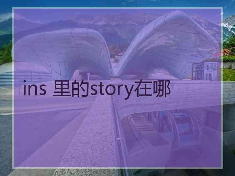 ins 里的story在哪