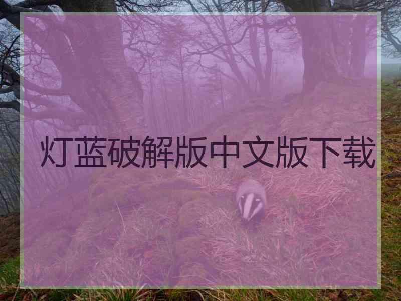 灯蓝破解版中文版下载