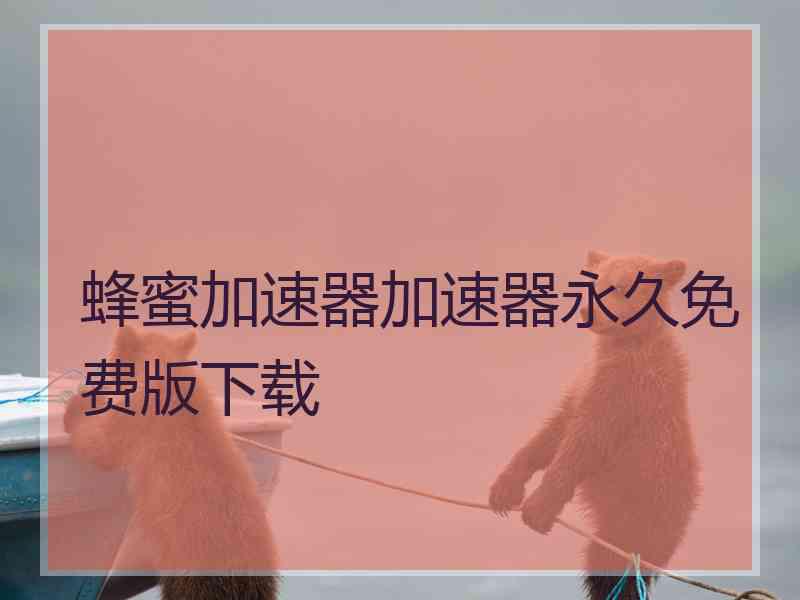 蜂蜜加速器加速器永久免费版下载