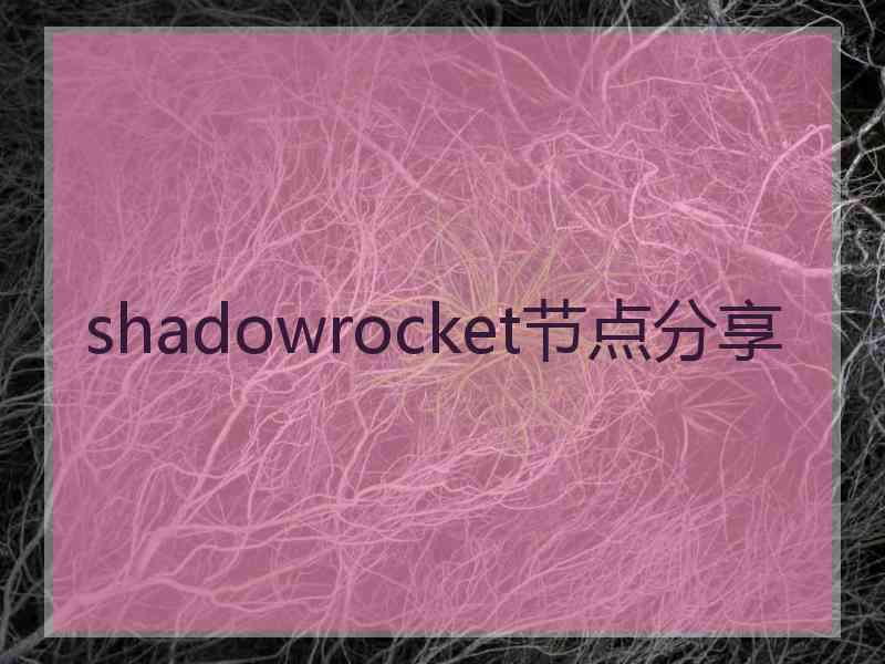 shadowrocket节点分享