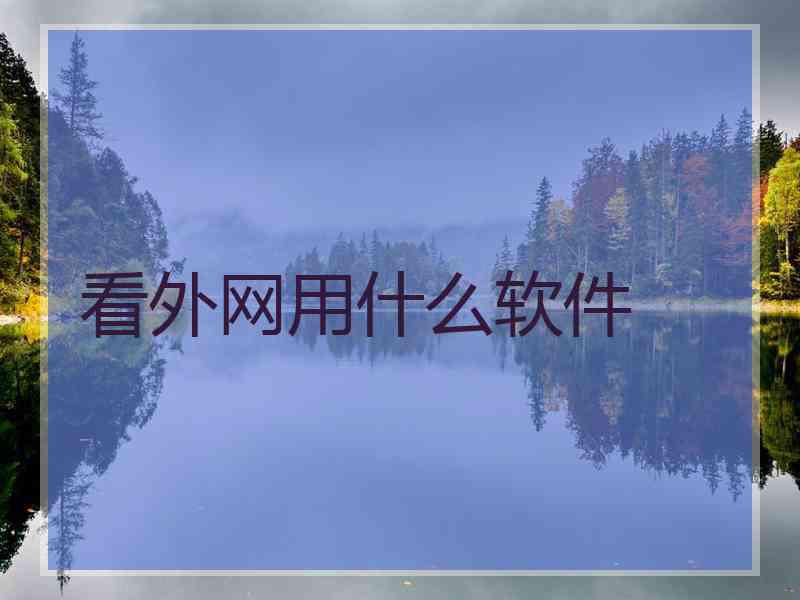 看外网用什么软件