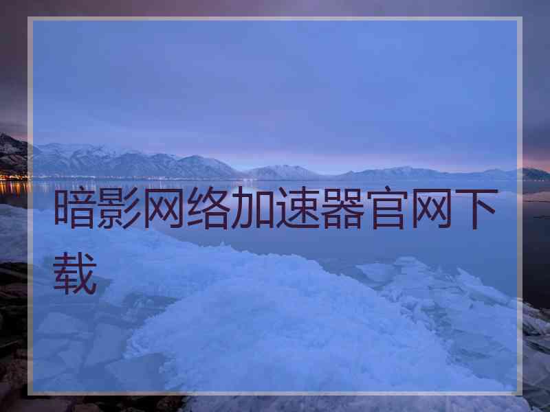 暗影网络加速器官网下载