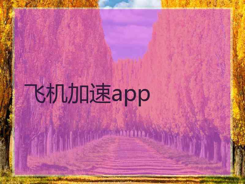 飞机加速app