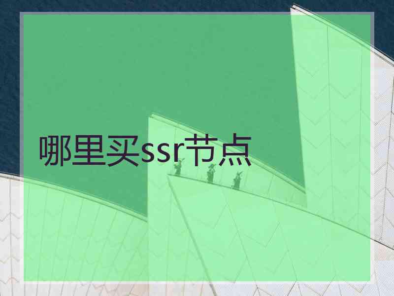 哪里买ssr节点