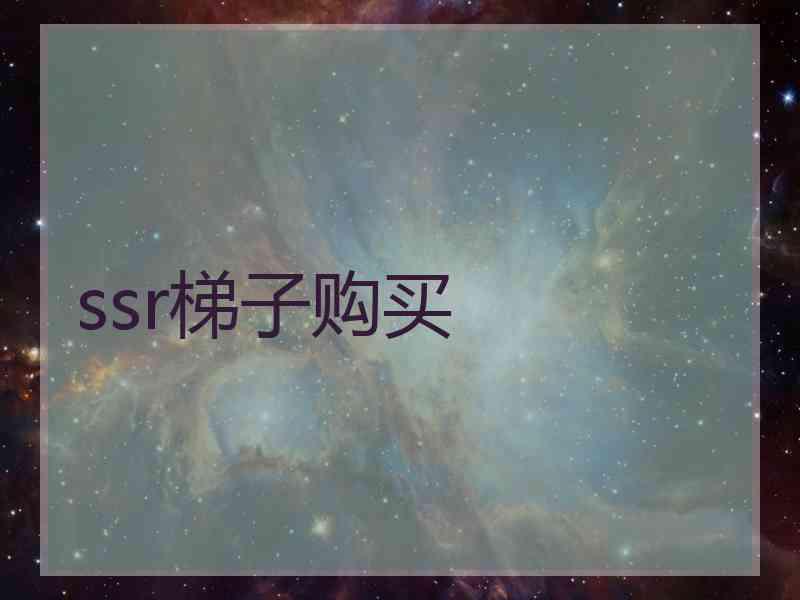 ssr梯子购买