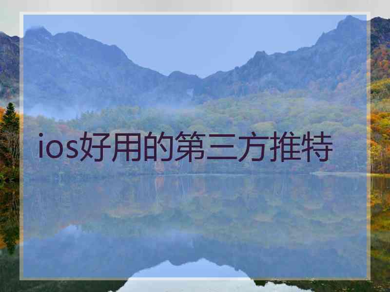 ios好用的第三方推特