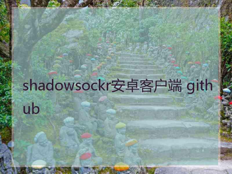 shadowsockr安卓客户端 github
