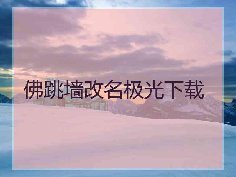 佛跳墙改名极光下载