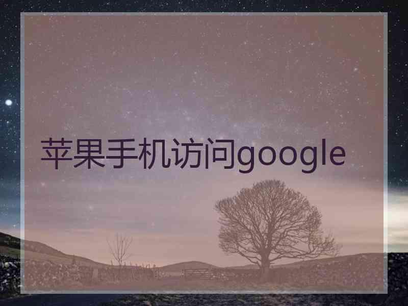 苹果手机访问google
